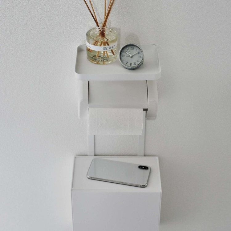 【トイレ】中身を隠しながら隙間に設置できる収納アイテム